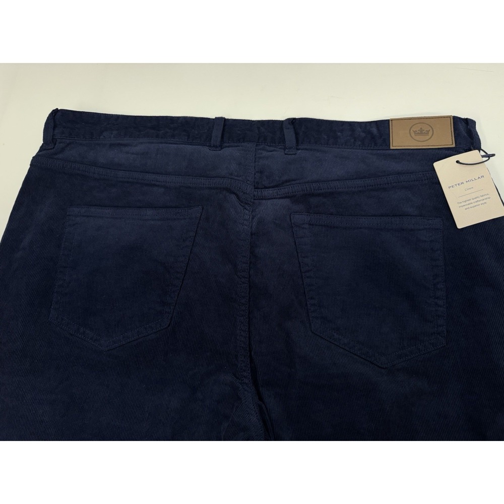 NWT Peter Millar Superior Soft Corduroy Five-Pocket Pant NAVY‎ Blue Size 38 $170 - Picture 7 of 9
